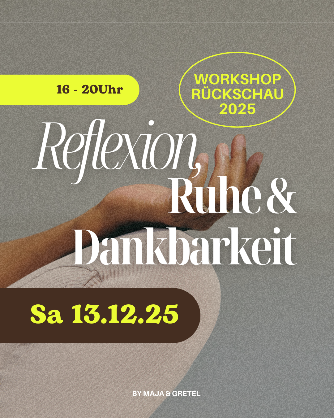 Workshop Rückschau 2025 -Reflektion, Ruhe & Dankbarkeit am 13.12.25